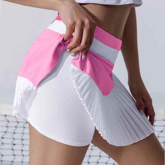 Pink Pleated Sports Skirt