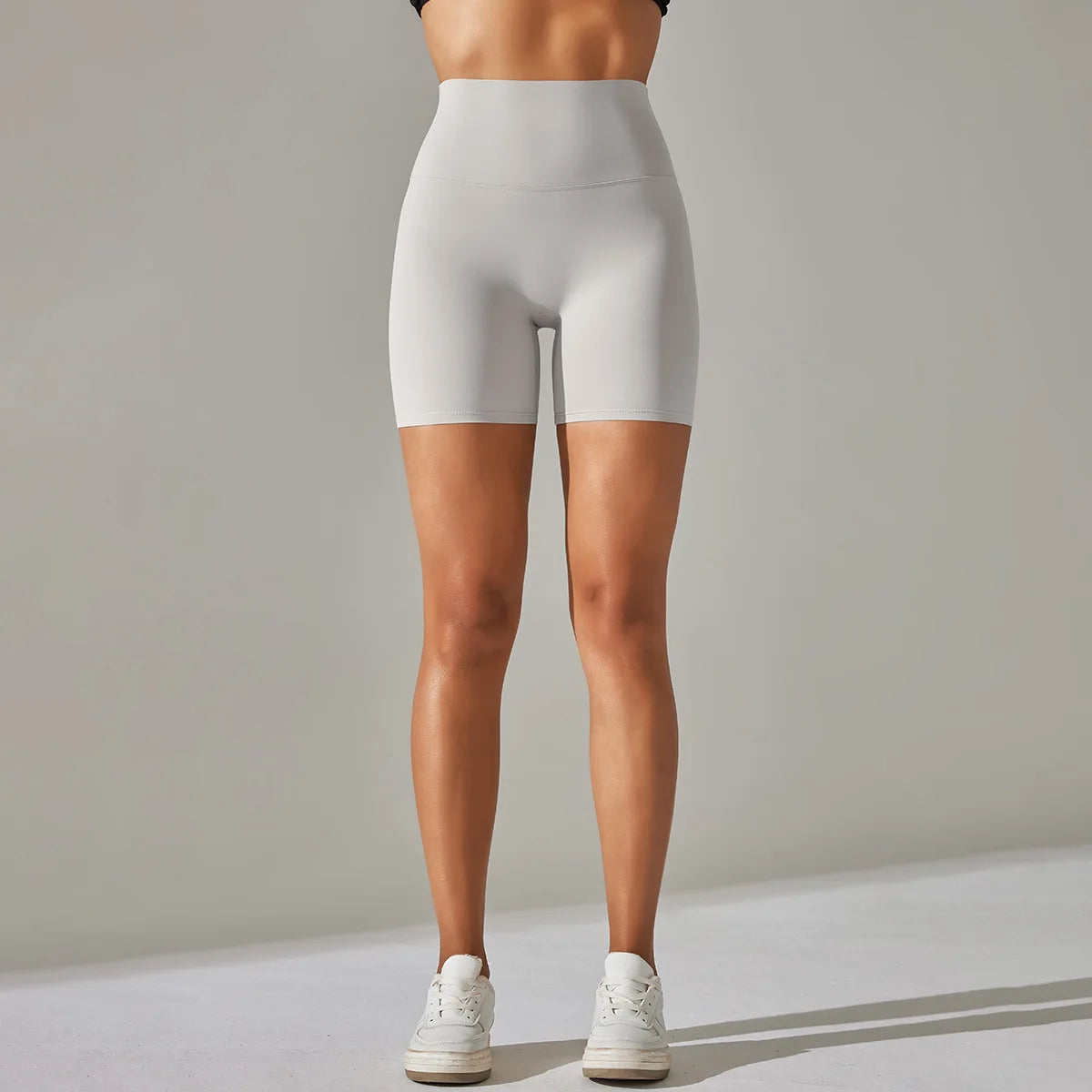 White Ladies Workout Shorts